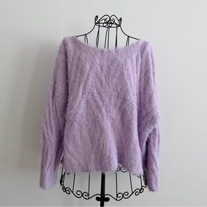 Anthropologie Lilac Eyelash Sweater